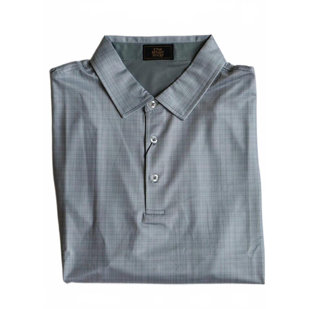 NEW THE SHIRT SHOP men's polo top in silver